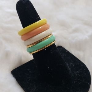 Vintage Avon Bakelite Interchangeable Ring Set …